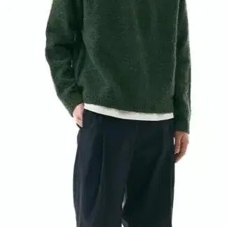 비얼디드키드 Boucle Crew Neck Knit Green