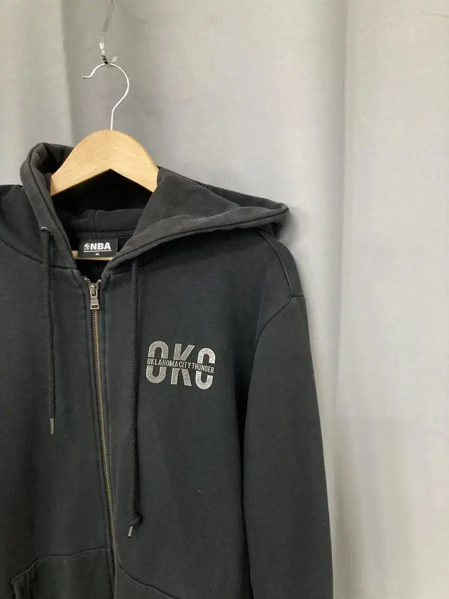 [XL] NBA Overfit Brushed Hooded Zip-up Jacket