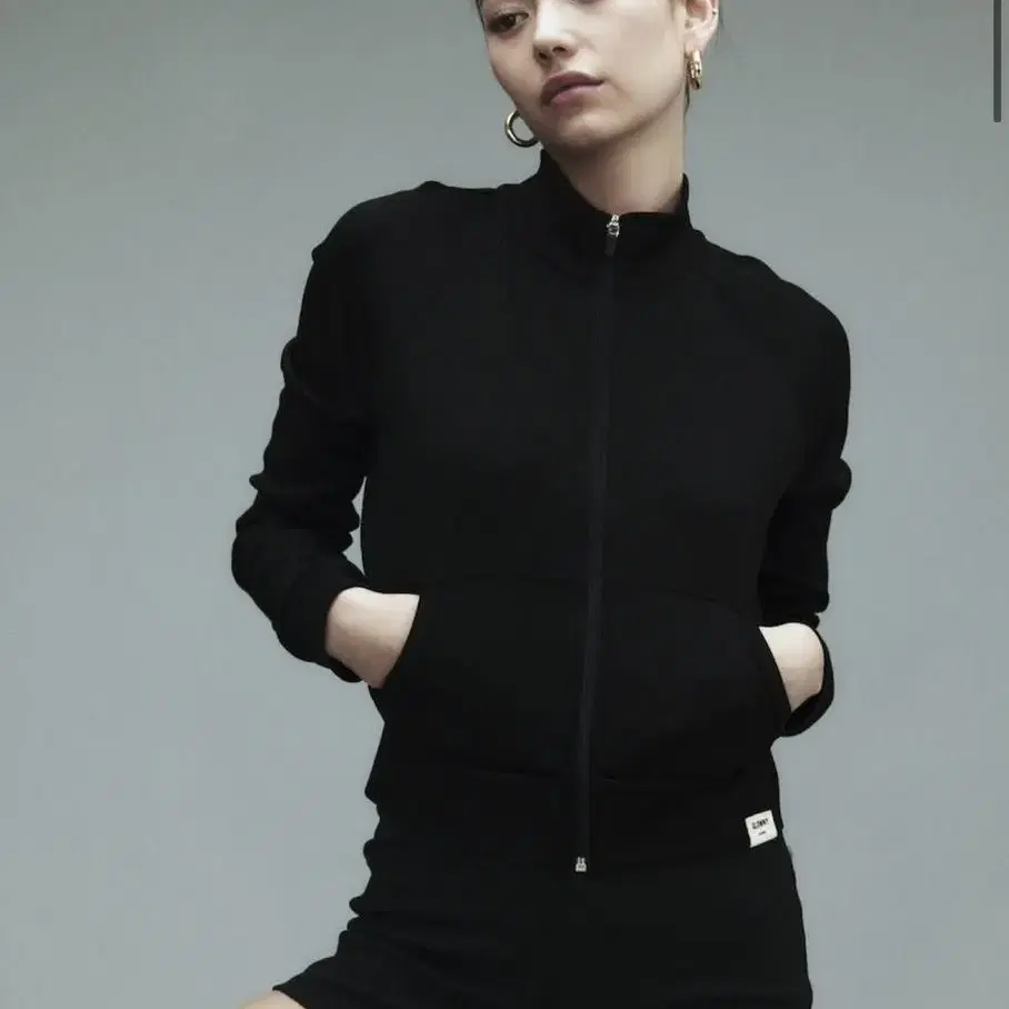 글로니 G CLASSIC RIB TRACK ZIP-UP (CHARCOAL