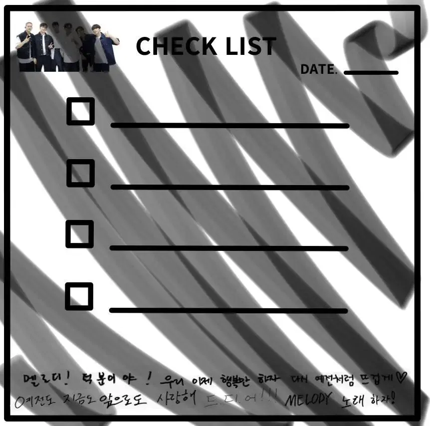 (This price only this zuu) btob Handwritten checklist takme