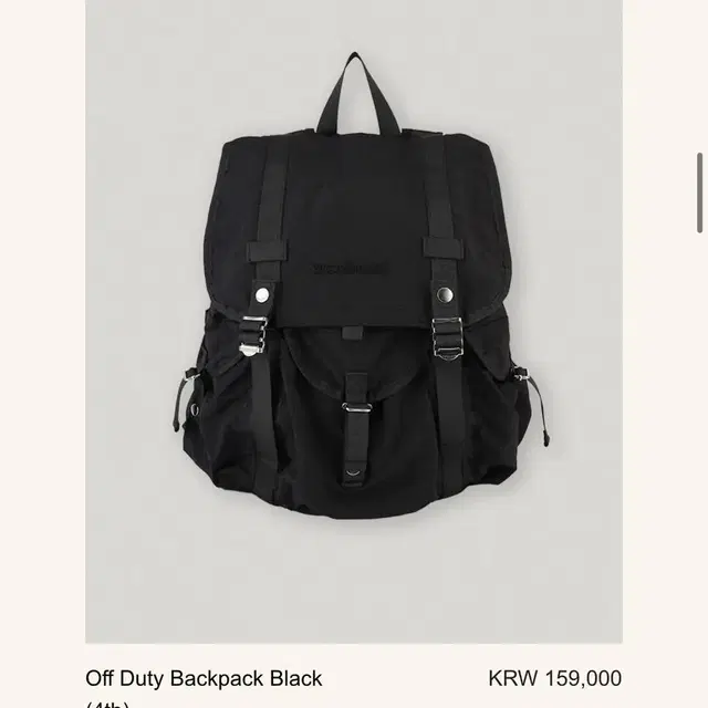 Off Duty Backpack Black 스무드무드 오프듀티백팩