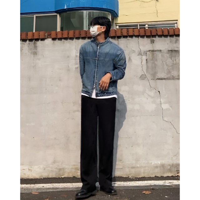 데일리 캐주얼 남친룩 폴트스냅 투웨이 집업 데님 청자켓 (1color)