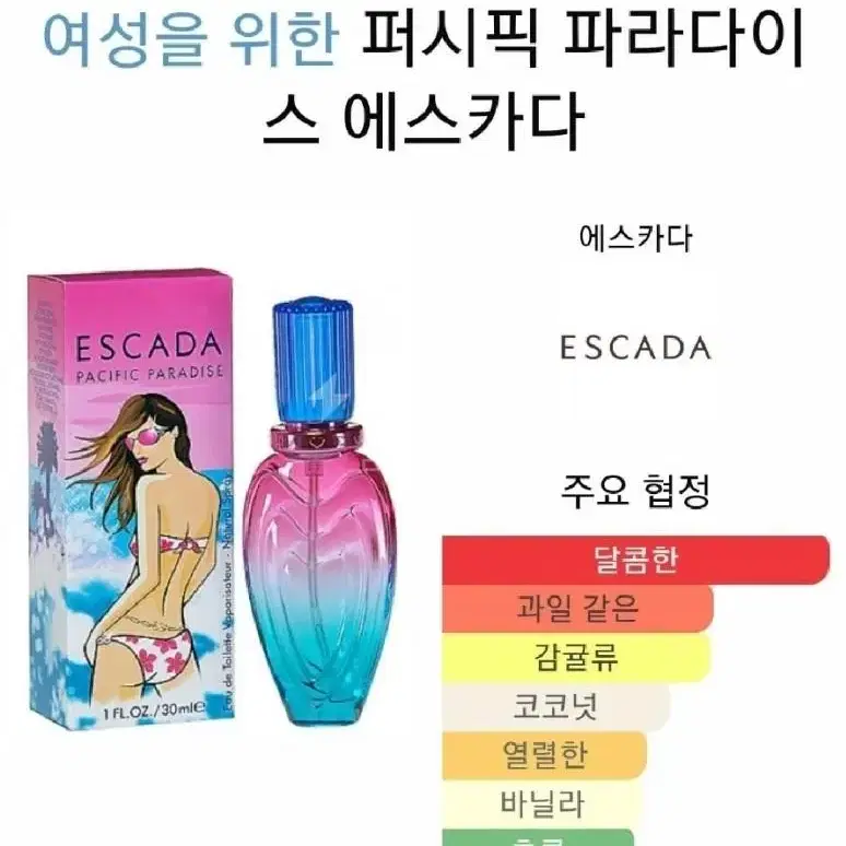 에스카다 퍼시픽 파라다이스 2006 한정판 소장품 에스까다향수