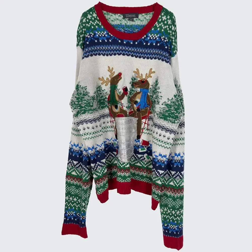 [Men's 110] JPN Christmas Knit Sweater acrylic Winter (17533)