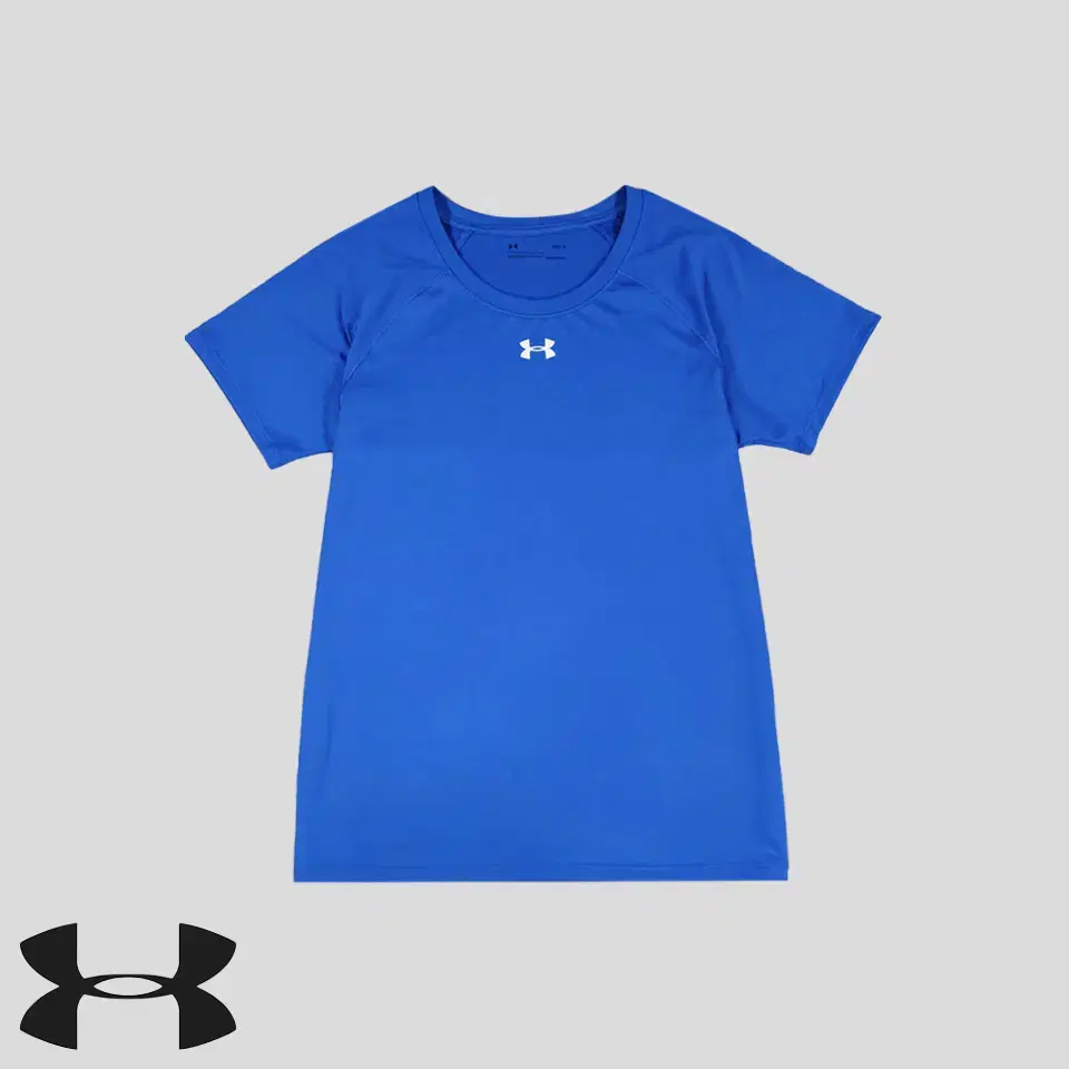 Under Armour Heatgear bloo White Midlogo Team Locker Loose Fit Functional Poly Short Sleeve