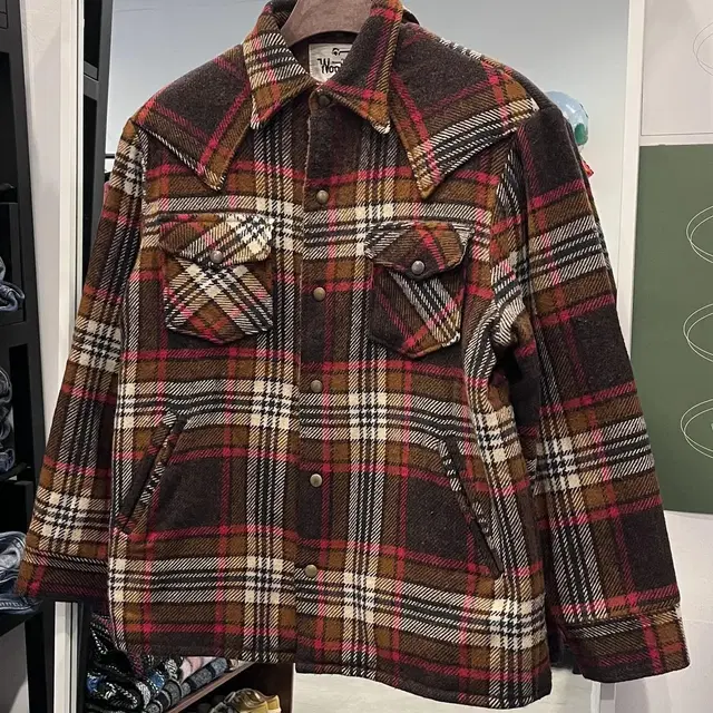 60s Woolrich 울리치 버팔로 체크 웨스턴 울 자켓