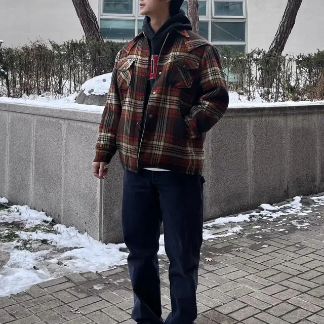 60s Woolrich 울리치 버팔로 체크 웨스턴 울 자켓