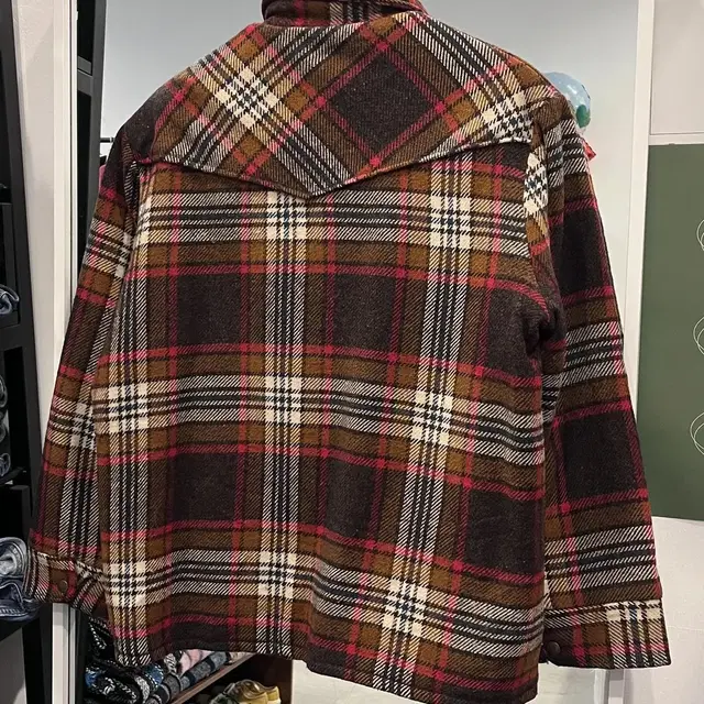 60s Woolrich 울리치 버팔로 체크 웨스턴 울 자켓