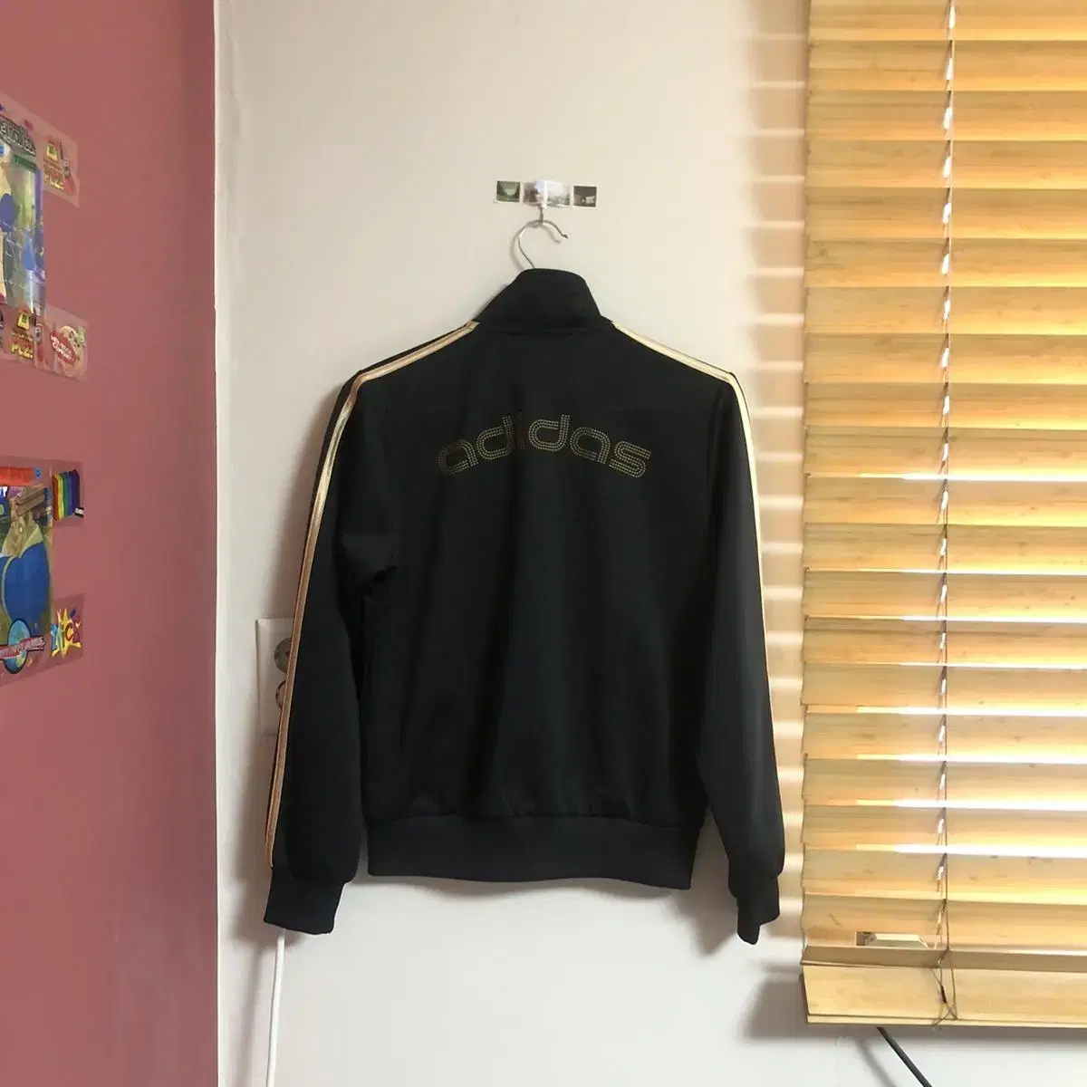 Vintage Adidas black track top zip up