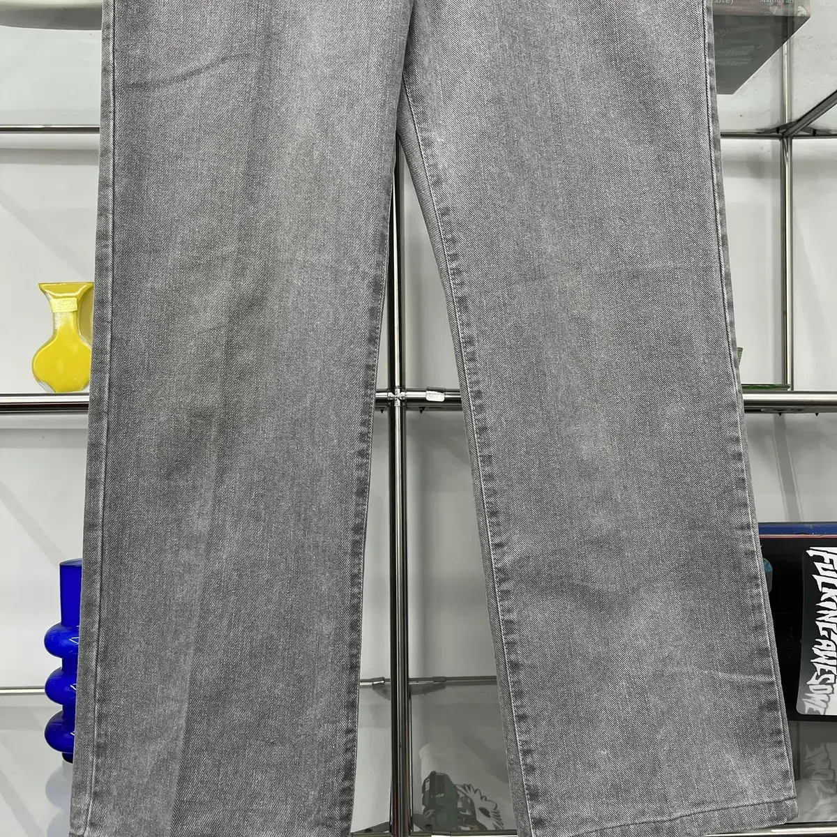 랭글러 wrangler  그레이 데님 팬츠 (Made in Japan)