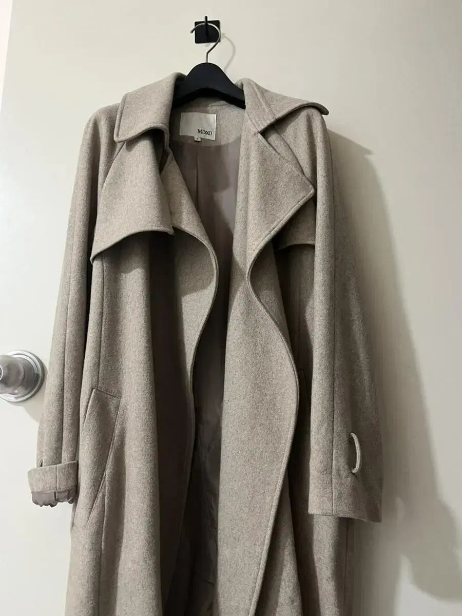 Misso) Oatmeal woolen coat