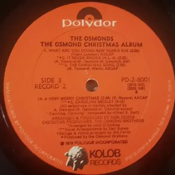 미국원반/The Osmond Christmas Album LP