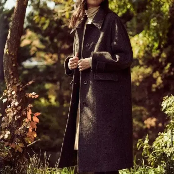 패브릭컬리지 balmacaan coat charcoal