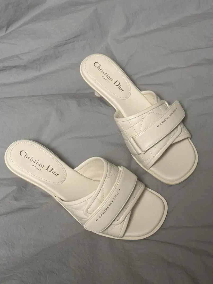 Dior Evolution White Quilted Canage Sandal