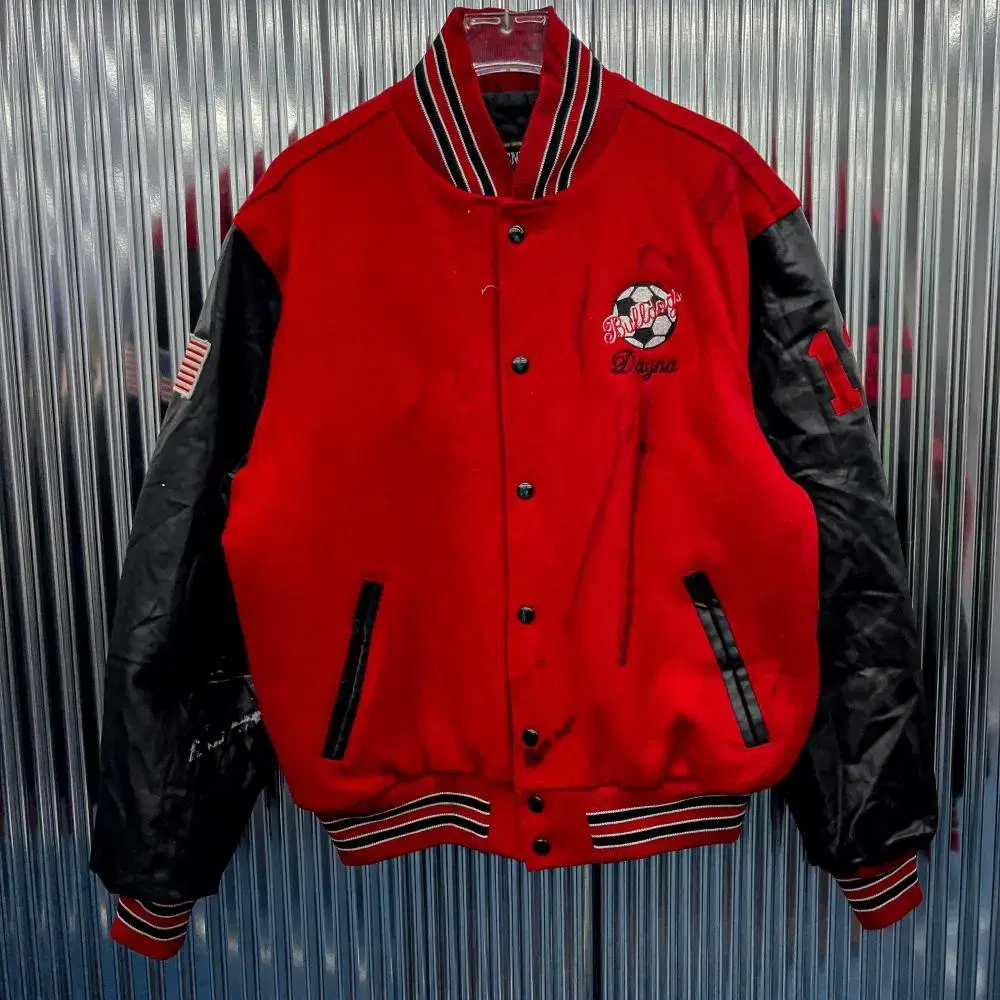 RENNOC 90s Wool and Leather Varsity Jacket (Domestic XL) R643