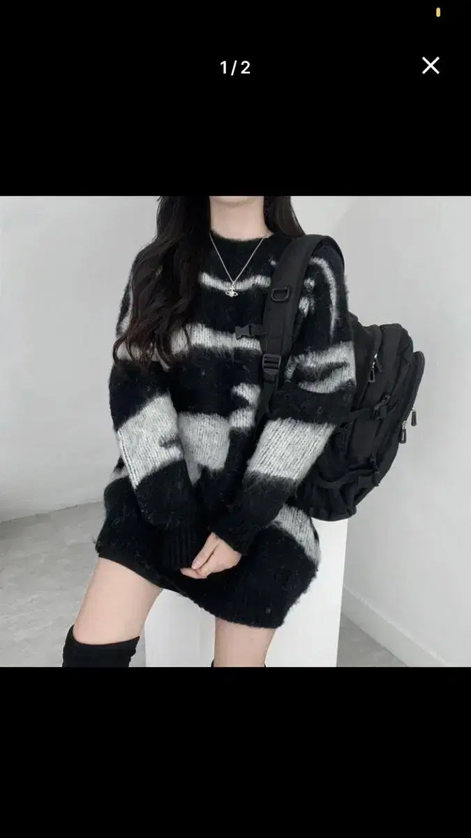 Holiday Look Able Y2K Striped Wool Knit Sells