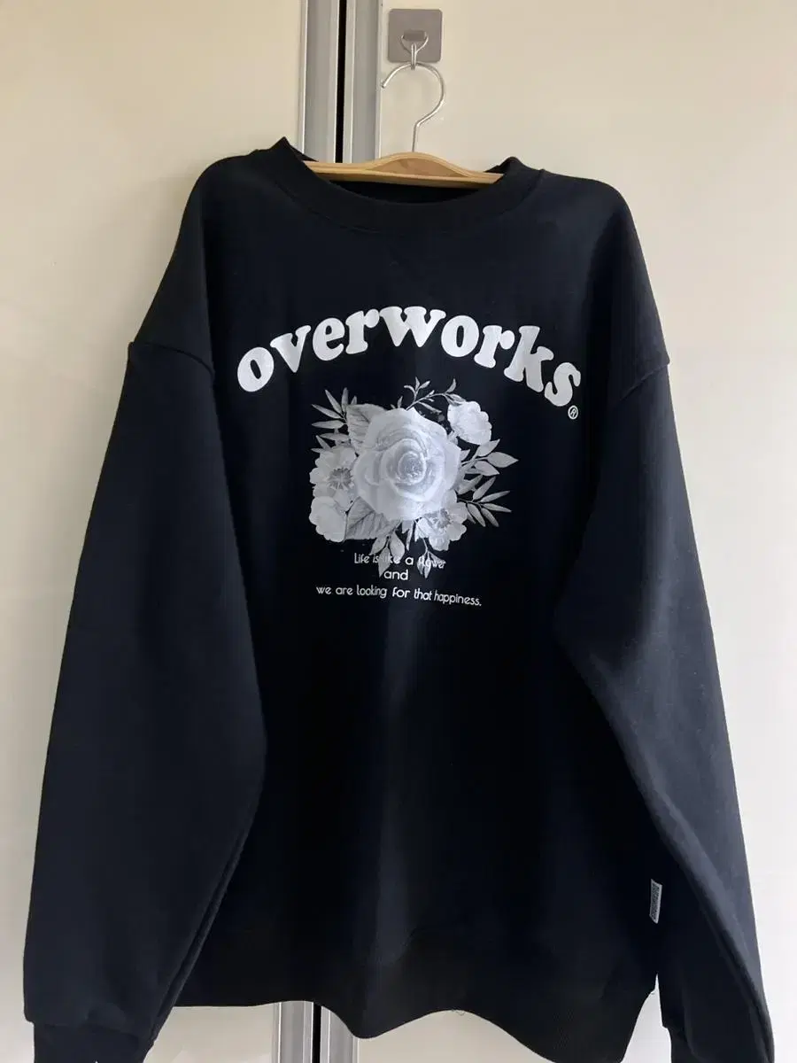 [오버웍스] 새상품 Mono flower sweatshirts 맨투맨