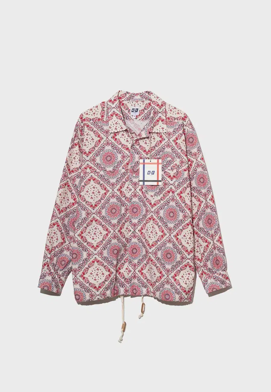 AIE BANDANA COACH SHIRT 에이아이이 반다나 프린팅 셔츠