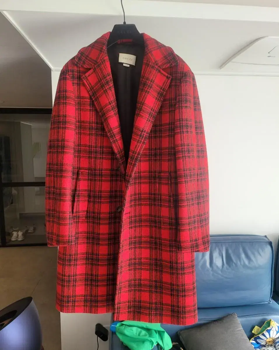 Gucci Semi over checked coat