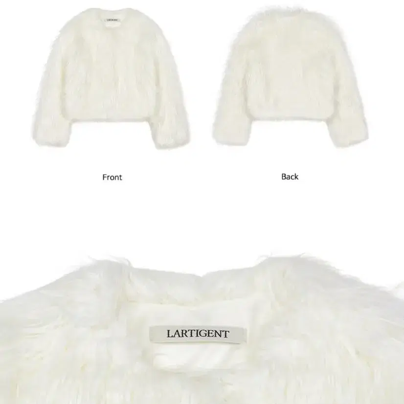 라티젠 LX LONG HAIR FUR JACKET (IVORY)