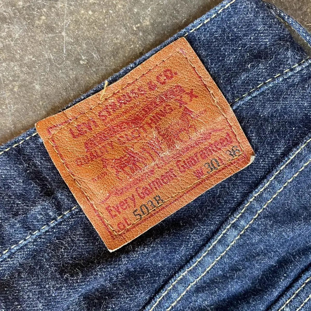 90s JP Levi's 503B bug E selvedge