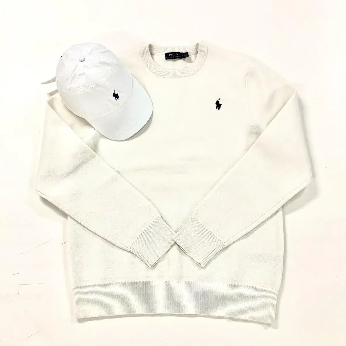 [M]Polo White Man-to-Man Knit CK6482