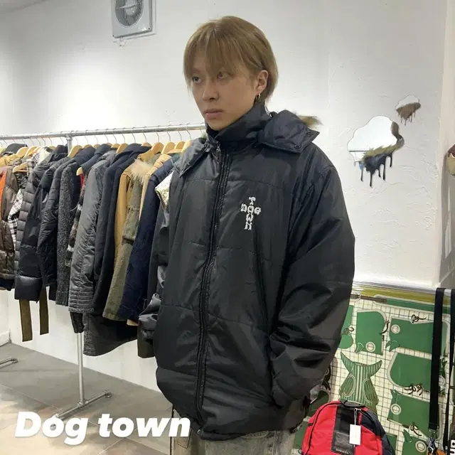 Dog town 도그타운 블랙드래곤 자수 패딩 자켓