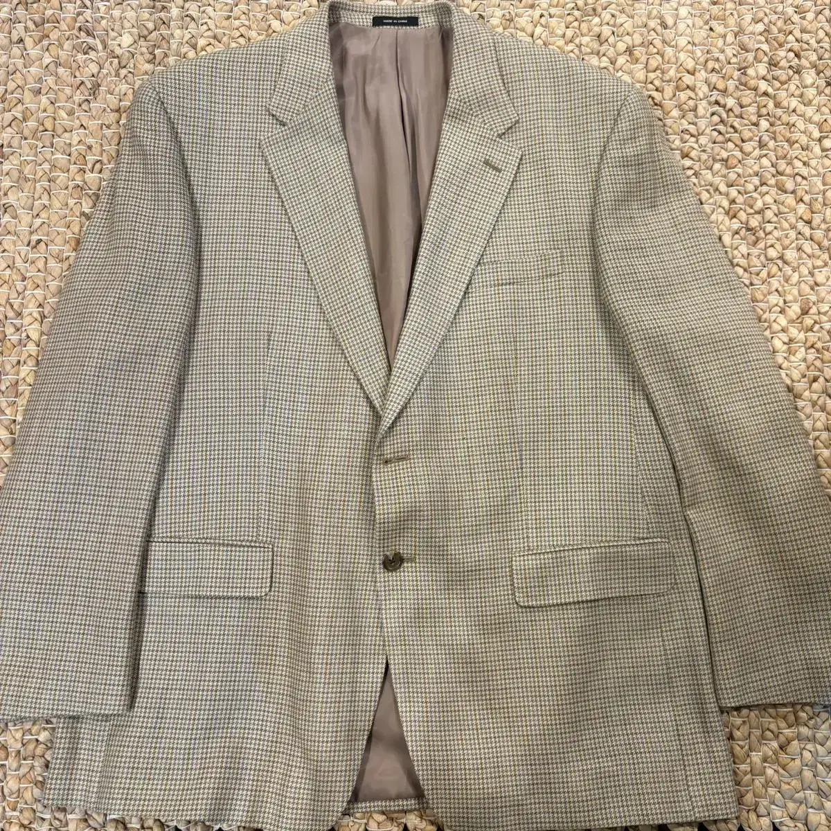 CHAPS Ralph Lauren Silk Check Blazer Jacket(H3358)