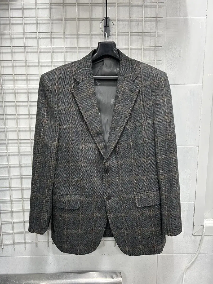 [Cambridge] Men's 100% wool check blazer jacket