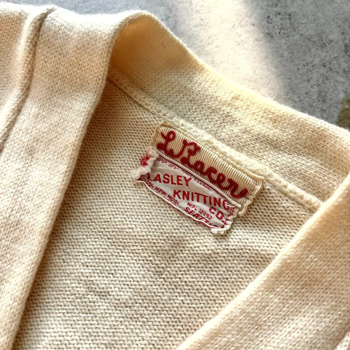 60's Lasley Knitting Co. 레터맨 가디건 95