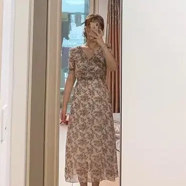 밀크코코아 helen floral maxi dress 플로럴 롱원피스