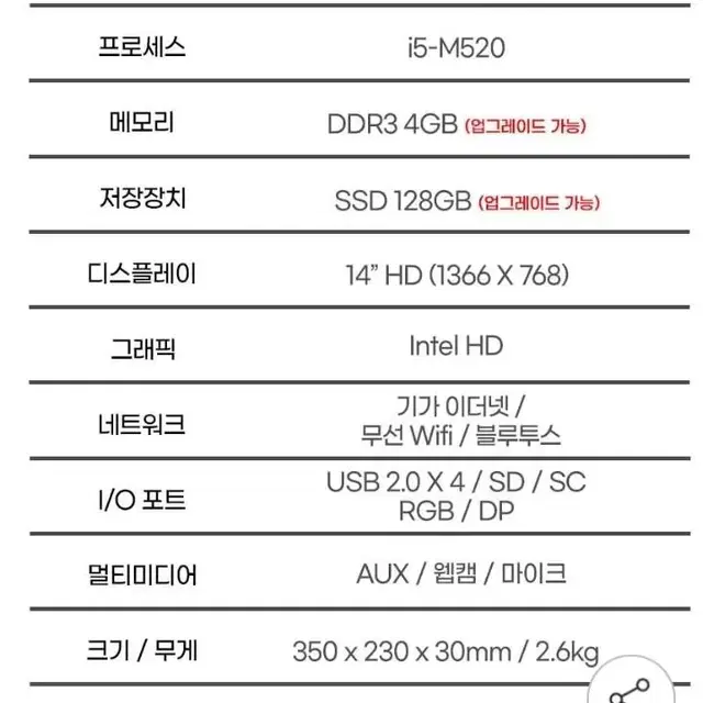 HP i5 노트북 8만