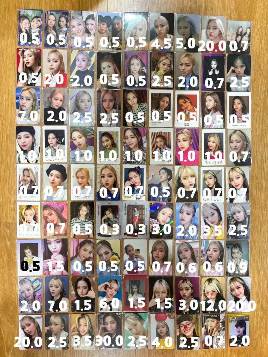ITZY 있지 류진 ryujin 특전 모든 미공포 포토카드 양도