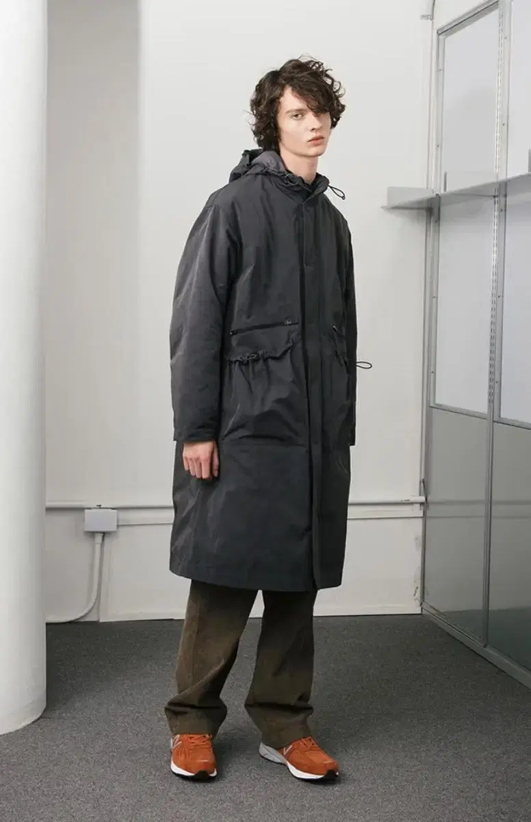 Annacted - Oversized Long Parka , Charcoal(L)