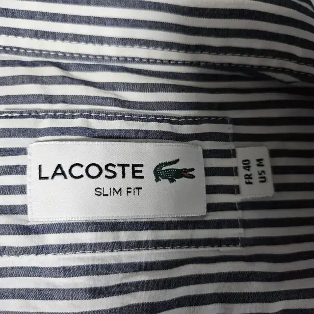 라코스테 lacoste 슬림핏 스트라이프 와이셔츠 남방 100