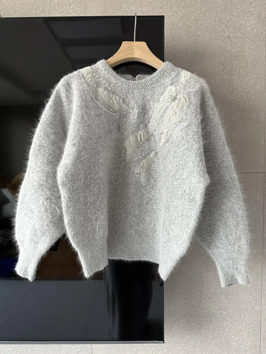 Gray Angora Knit