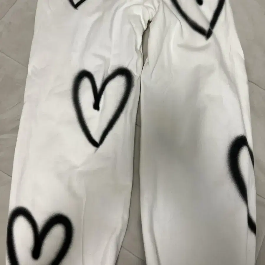 [F] 2 heart pants (ivory)