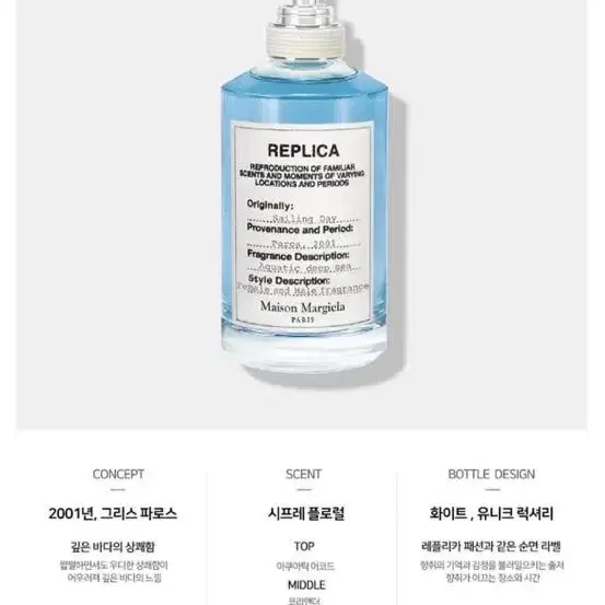 (새상품) 메종 마르지엘라 레플리카 향수 세일링 데이 30ml