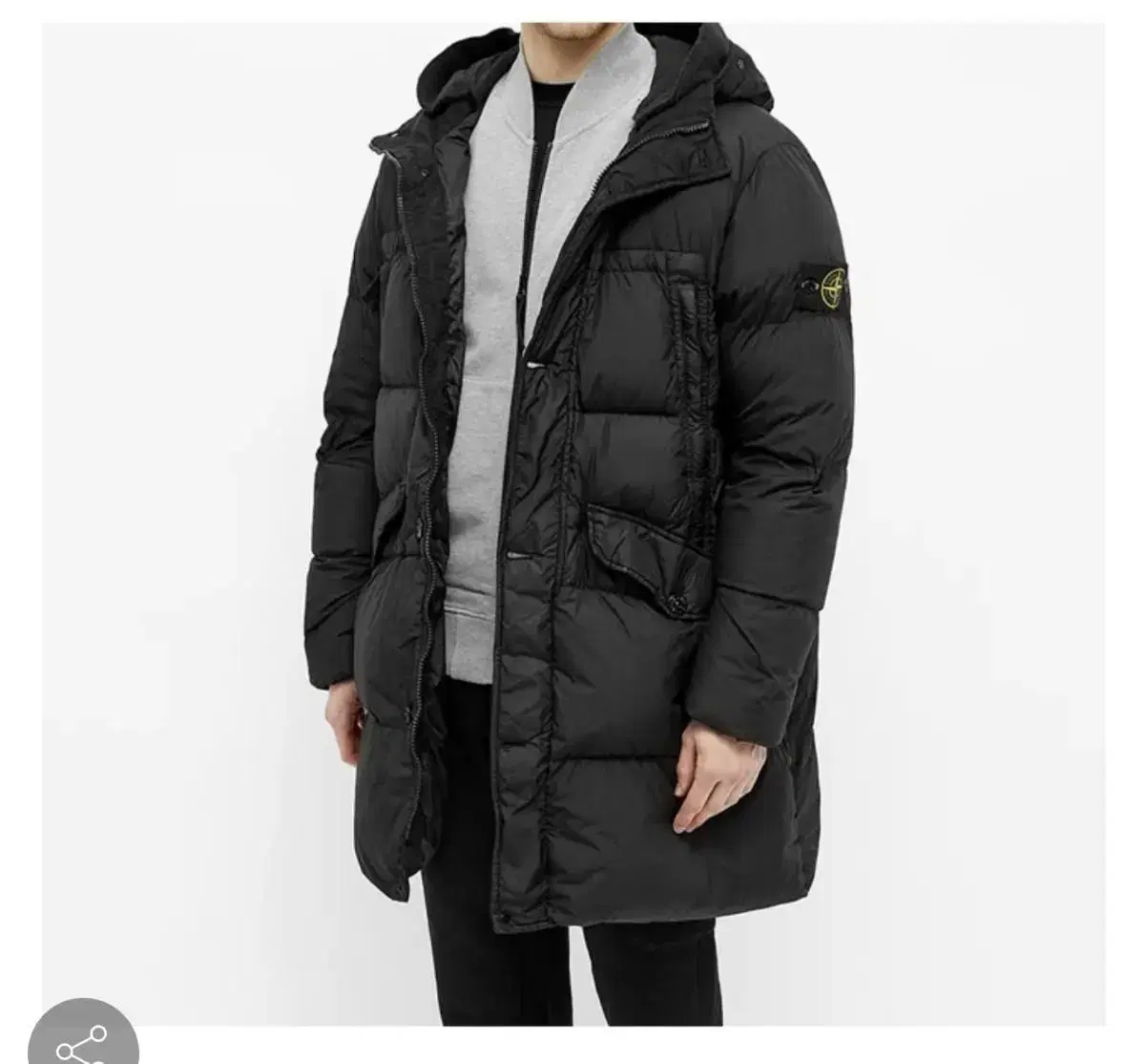 Stone Island 20FW Crinkle Wrap Long Puffer Black Size L