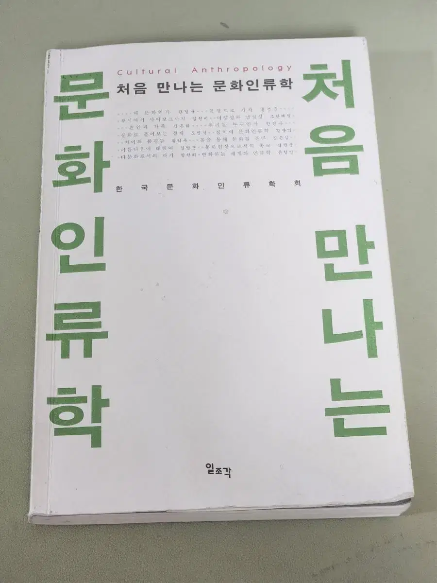 처음 만나는 문화인류학 일조각