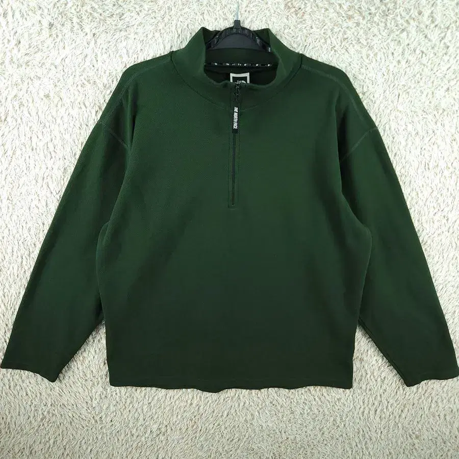 [M(105)]The North Face Green Poly Vahn Zip-up T-shirt[Y3B-170]