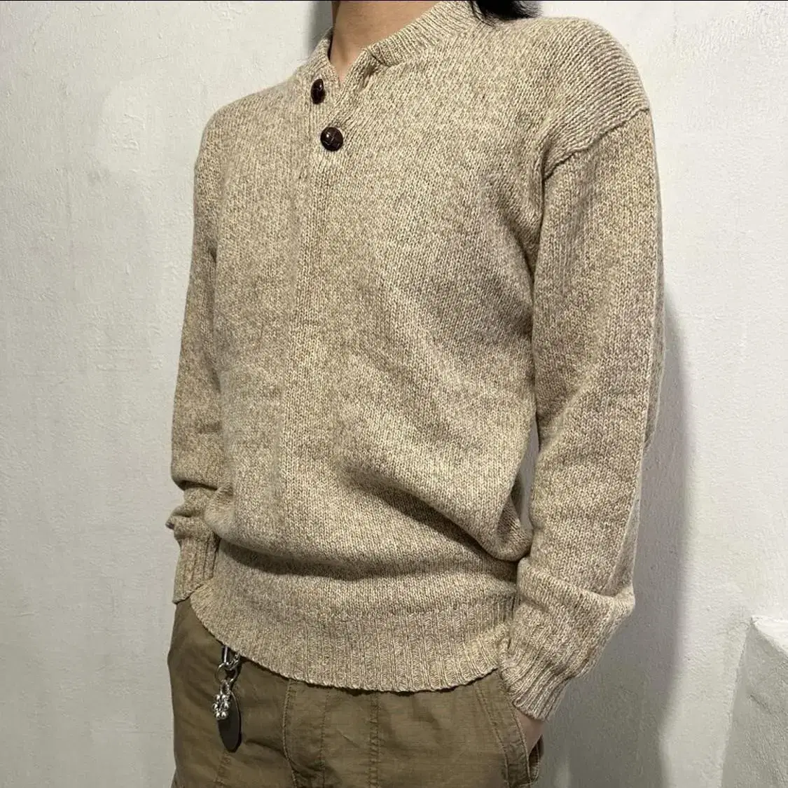 Vintage Oatmeal Knit Sweater