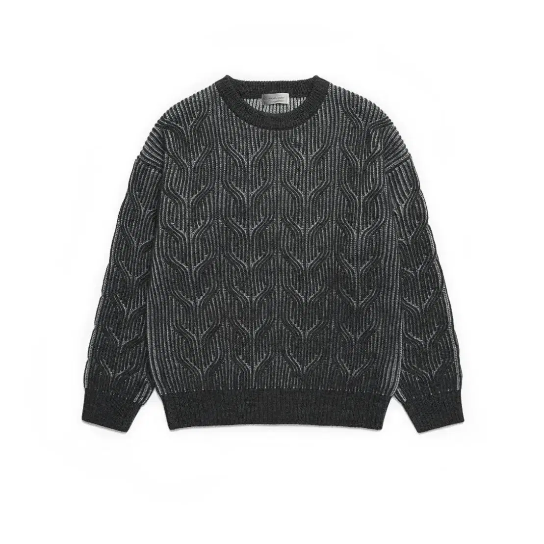 메종미네드 SHAFT OVER KNIT CHARCOAL M