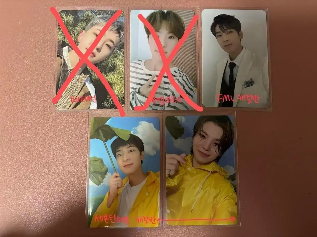 seventeen photocard wts seungkwan seventeenheaven fml feather sun jeonghan shuau jiwon mingyu