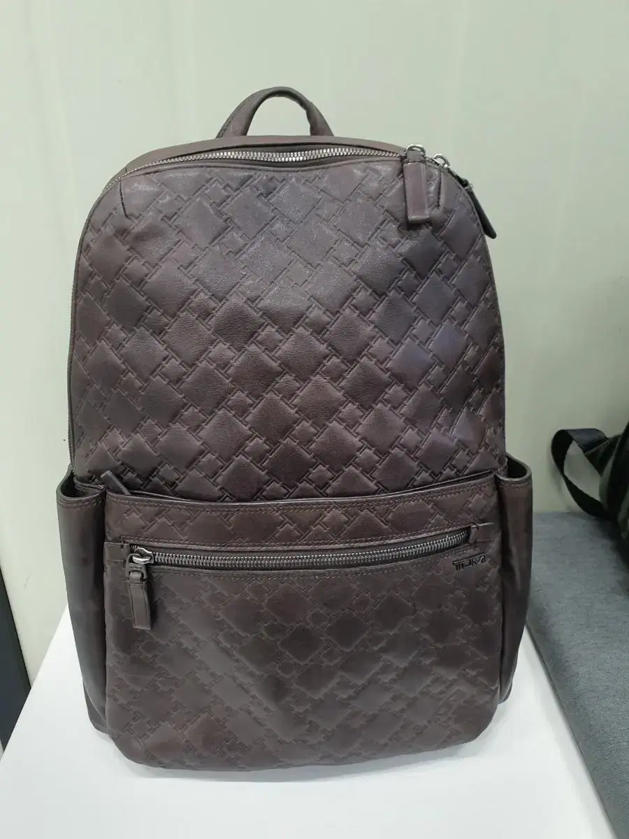 Tumi Tikkon Leather Backpack Brown