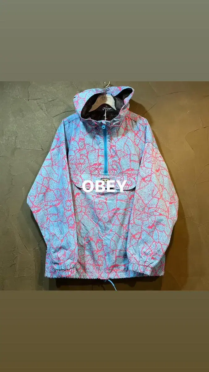 [S] OBEY 오베이 반집업 후드 아노락