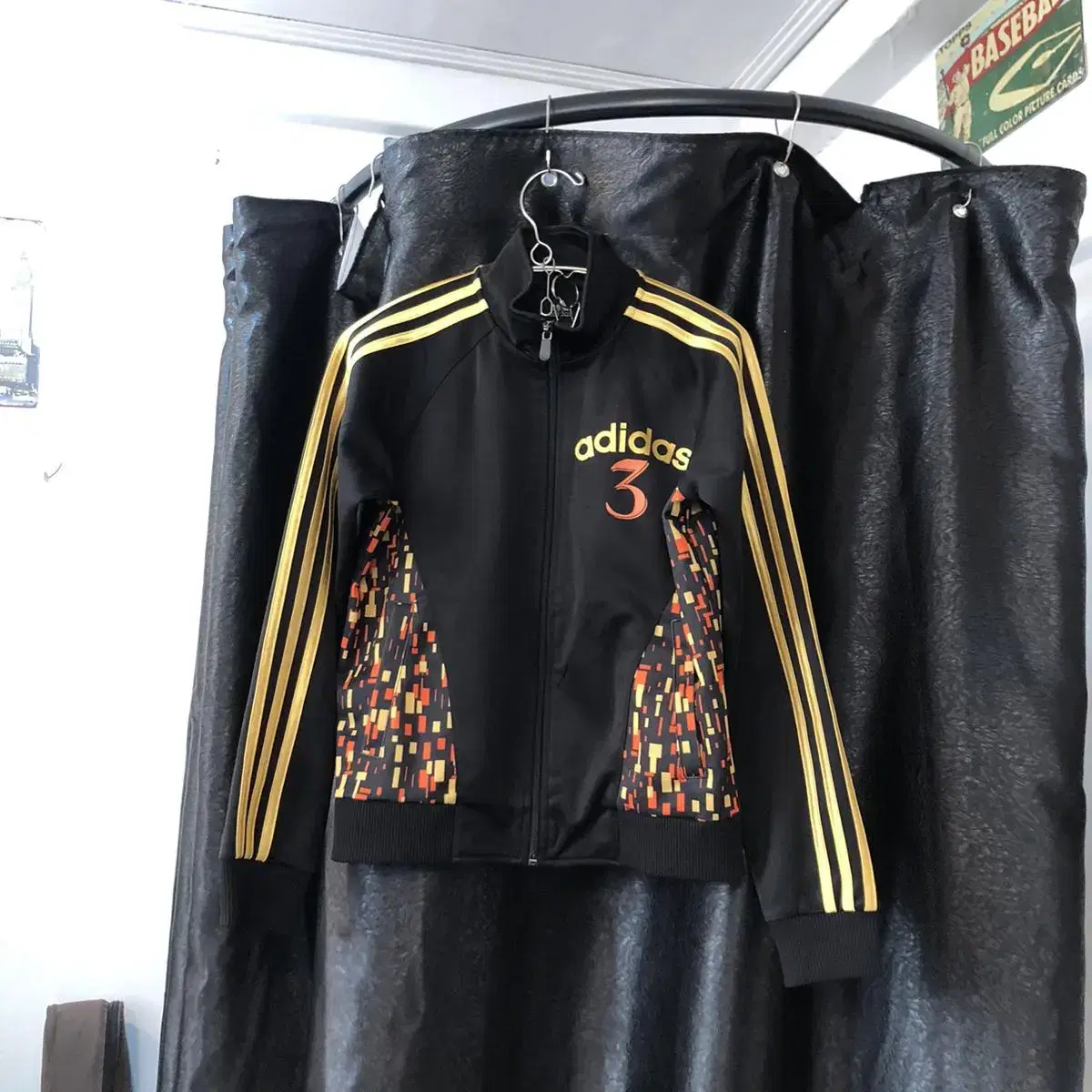 Vintage Adidas 3 gold track top zip up