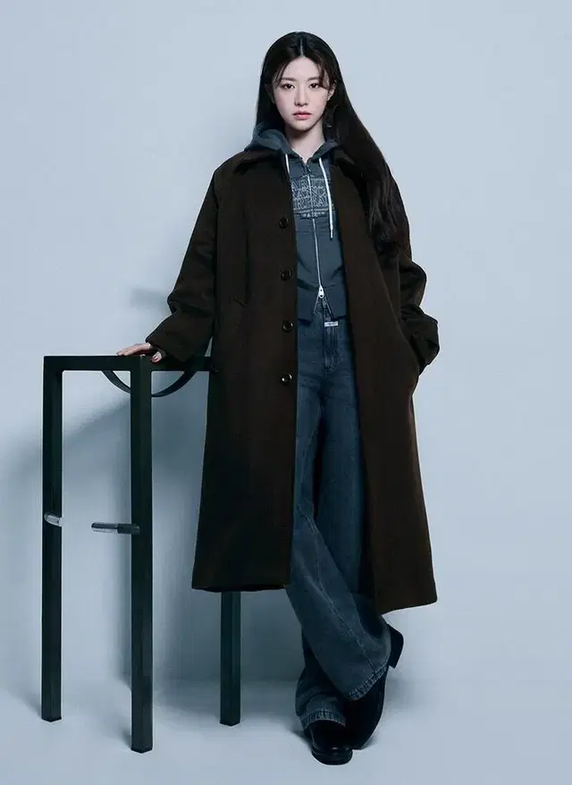 마리떼프랑소와저버 Balmacaan Coat Dark Brown