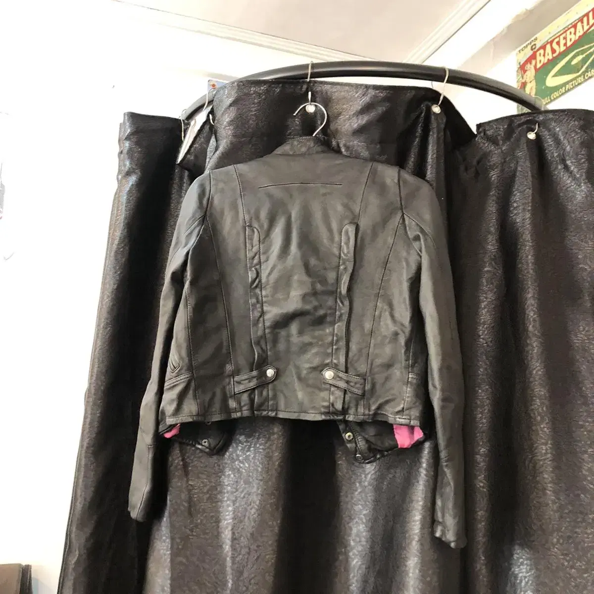 Vintage Bolero pink leather rider jk