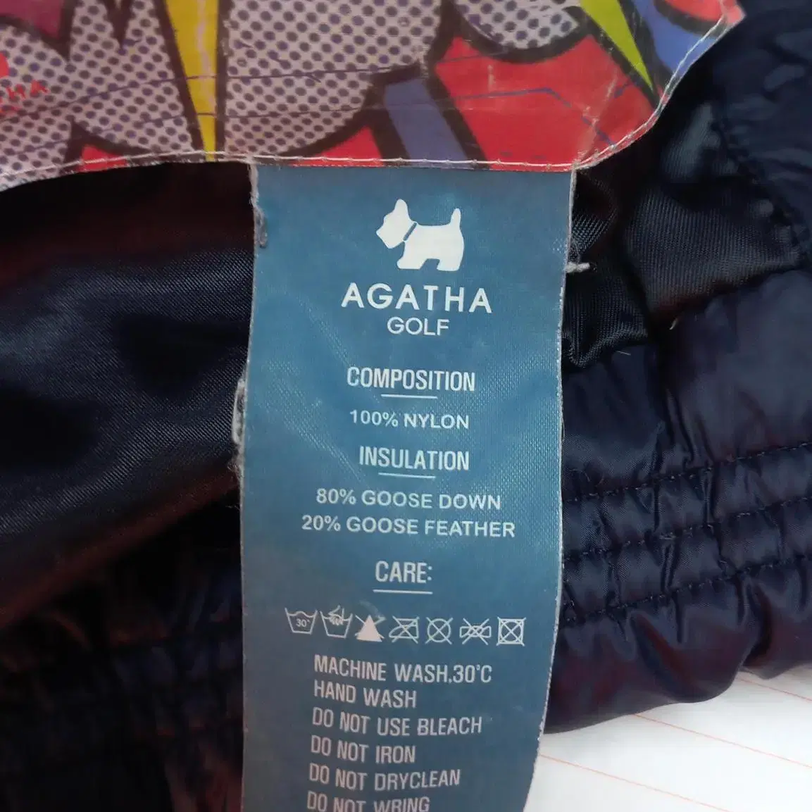 AGATHA GOLF 퀄팅 구스다운 패딩 100